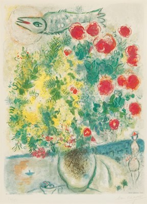 Lot 3290 - After Marc Chagall ROSES AND MIMOSA (C.S. 29)...