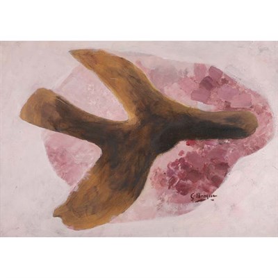 Lot 100 - Georges Braque French, 1882-1963 Bird on Pink...
