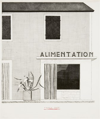 Lot 3319 - David Hockney FRENCH SHOP (SCOTTISH ART...