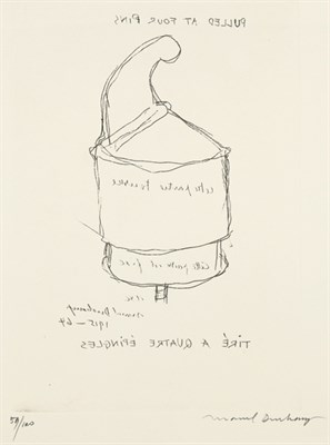 Lot 3302 - Marcel Duchamp (1887-1968) PULLED AT FOUR PINS...