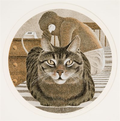 Lot 3295 - Alexander Colville (b. 1920) CAT AND ARTIST...