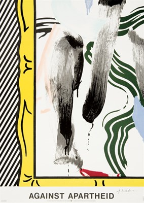 Lot 3342 - Roy Lichtenstein AGAINST APARTHEID POSTER (C....