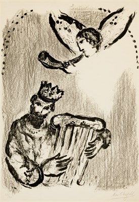 Lot 3285 - Marc Chagall DAVID AND THE ANGEL (M. 380)...