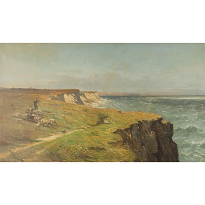 Lot 21 - Amedee Besnus French, 1831-1909 Sheep Grazing...