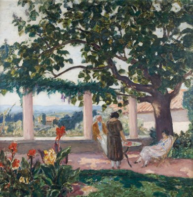 Lot 31 - Albert Andre French, 1869-1954 Sur la Terrasse...