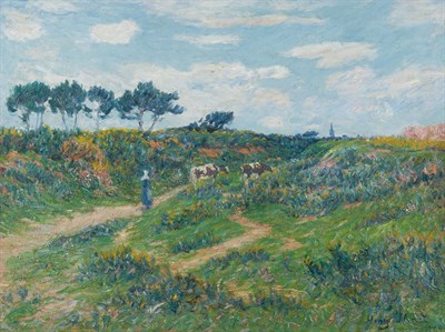 Lot 29 - Henry Moret French, 1856-1913 Chemin dans la...