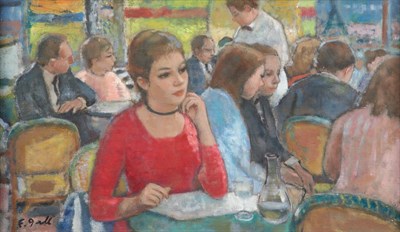 Lot 66 - Francois Gall French, 1912-1987 Au Cafe, 1969...