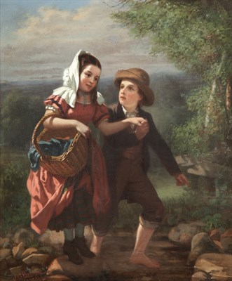Lot 200 - John George Brown American, 1831-1913 Boy and...