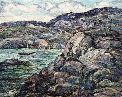 Lot 232 - Ernest Lawson American, 1873-1939 Rocky Coast,...