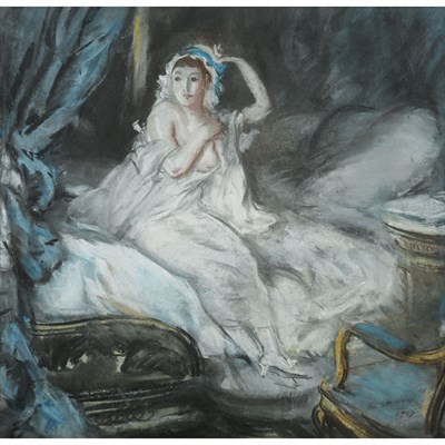Lot 224 - Everett Shinn American, 1876-1953 Boudoir...