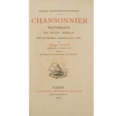 Lot 131 - RAUNIE, EMILE Receuil Clairambault-Maurepas....