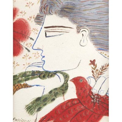 Lot 172 - Alecos Fassianos Greek, b. 1935 Profile Signed...