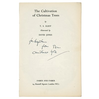 Lot 88 - ELIOT, T[HOMAS] S[TEARNS] The Cultivation of...