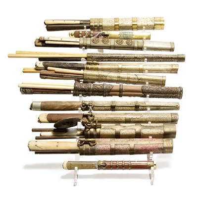 Lot 147 - Group of Sixteen Chinese Travel Utensil Sets...