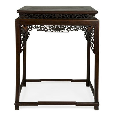 Lot 156 - Chinese Carved Hongmu Incense Table 19th...