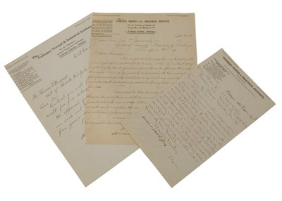 Lot 36 - WASHINGTON, BOOKER T. Archive of fifteen...
