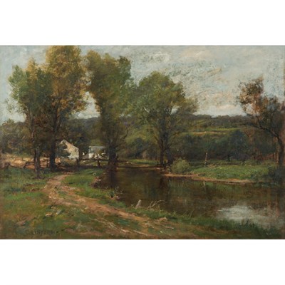 Lot 196 - Charles Linford American, 1846-1897 Farmhouse...