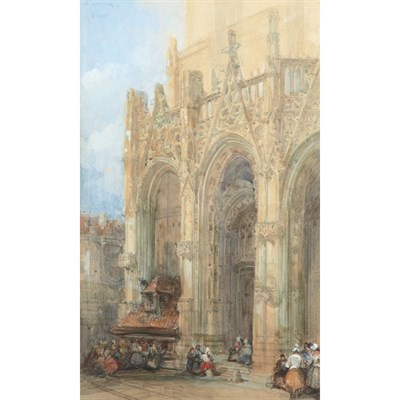 Lot 3 - David Roberts Scottish, 1796-1864 The Porch of...