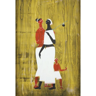 Lot 171 - Rasik Raval Indian, 1928-1980 Three Figures...
