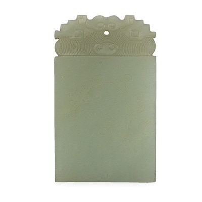 Lot 44 - Chinese White Jade Pendant 18th/19th Century...