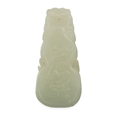Lot 41 - Chinese White Jade Pendant 19th Century Of...