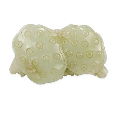 Lot 180 - Chinese White Jade Lotus Pod 19th Century The...
