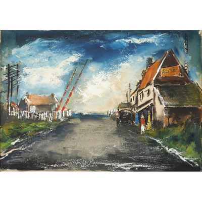 Lot 45 - Maurice de Vlaminck French, 1876-1958 Railroad...