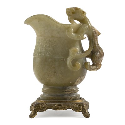 Lot 68 - Chinese Jade Rhyton 18th Century The celadon...