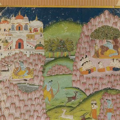 Lot 229 - Indian School 19th Century Krishna in various...