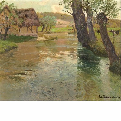 Lot 31 - Fritz Thaulow Norwegian, 1847-1906 River...