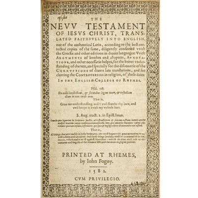Lot 147B - [BIBLE] The Holie Bible: faithfully translated...