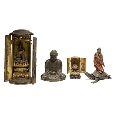 Lot 3 - Group of Four Japanese Buddhist Articles 19th...