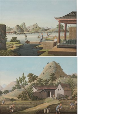 Lot 72 - Four Chinese School Paintings 19th Century...