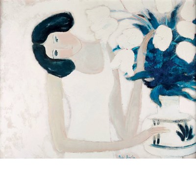 Lot 62 - Andre Brasilier French, b. 1929 Chantal aux...