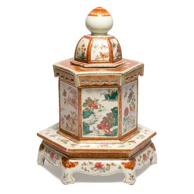 Lot 186 - Chinese Iron Red Famille Rose Censer 18th...
