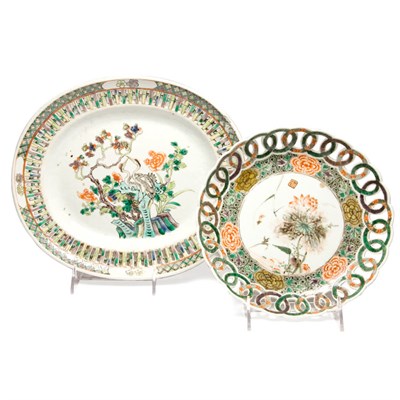 Lot 189 - Two Chinese Famille Verte Glazed Porcelain...