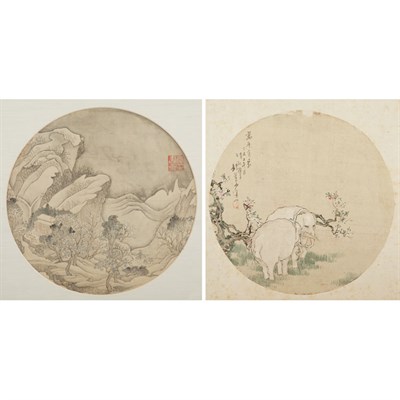 Lot 151 - Rongsheng 19th/20th Century Snowscape Circular-...