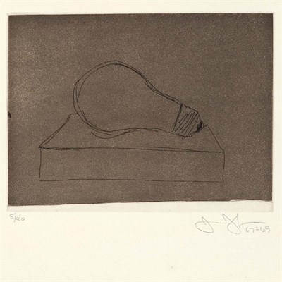 Lot 360 - Jasper Johns LIGHT BULB (SEE ULAE 58) Etching...