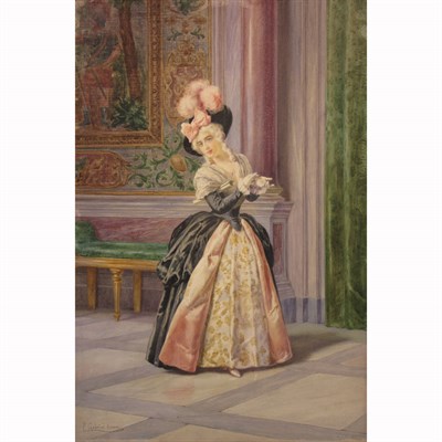 Lot 21 - Pietro Gabrini Italian, 1856-1926 Lady...