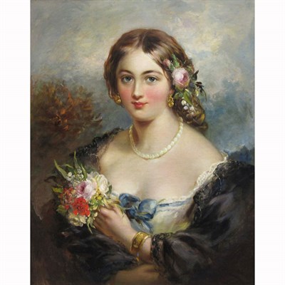 Lot 7 - Attributed to Thomas Kent Pelham English Rose,...