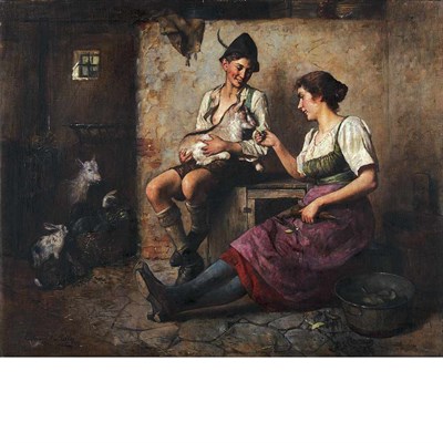Lot 6 - Edmund Adler Austrian, 1876-1965 A Snack in...