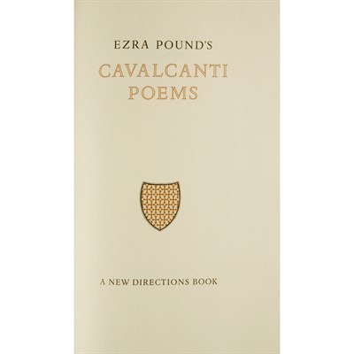 Lot 203 - POUND, EZRA Ezra Pound's Cavalcanti Poems. New...