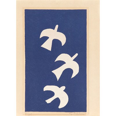 Lot 317 - Georges Braque [TROIS OISEAUX] (NOT IN V.)...