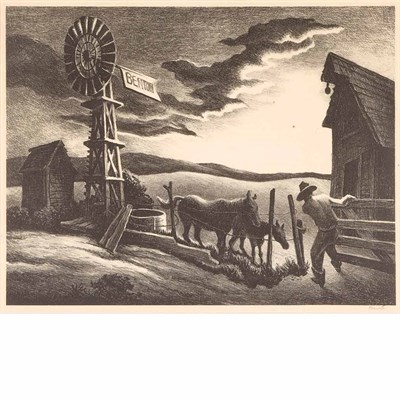 Lot 309 - Thomas Hart Benton (1889-1975) NEBRASKA...