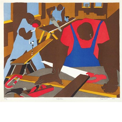 Lot 379 - Jacob Lawrence (1917-2000) CARPENTERS (NESBETT...