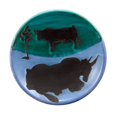 Lot 420 - Pablo Picasso TOROS (A.R. 161) Painted and...