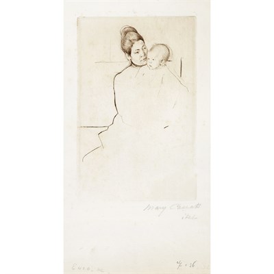 Lot 324 - Mary Cassatt (1844-1926) GARDNER HELD BY HIS...