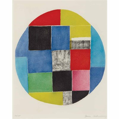 Lot 341 - Sonia Delaunay COMPOSITION Color etching and...