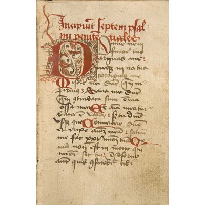 Lot 231 - [MANUSCRIPT-PSALTER] Ferial Psalter,...