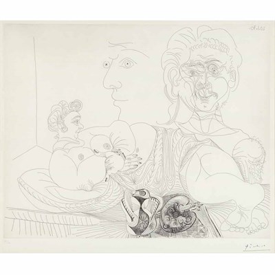 Lot 414 - Pablo Picasso VIEUX MODELE POUR JEUNE...